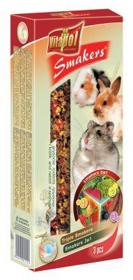 Vitapol Smakers kolby dla gryzoni i królika 3w1 (warzywno-owocowo-świętojańskie)