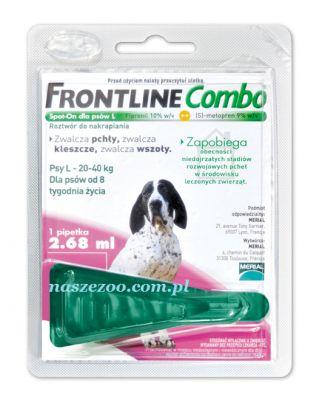 Frontline Combo L dla psów od 20 do 40 kg - 1 pipeta