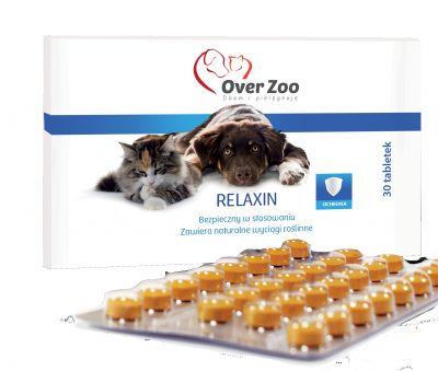 Over Zoo Relaxin zawiera naturalne wyciągi roślinne - działa uspokajająco 30 tabl.