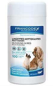 Francodex Chusteczki do czyszczenia oczu, uszu, łap psów i kotów 100 szt.