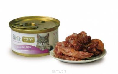 Brit Care Cat Tuna & Salmon - tuńczyk z łososiem puszka 80 g