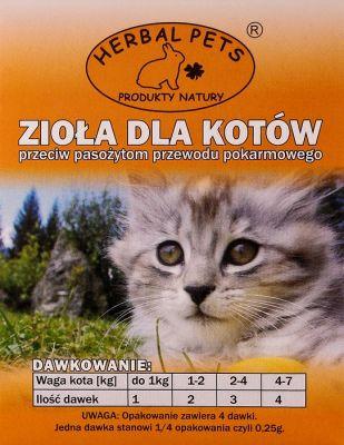 Herbal Pets Zioła przeciw pasożytom dla kotów 1 g
