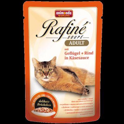 Animonda Rafine Soupe Adult Cat smak: drób i wołowina w sosie serowym saszetka 100g