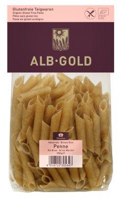 Makaron ryżowy razowy penne bezglutenowy Bio 250 g Alb Gold
