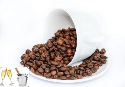 SZAMPAŃSKA ZABAWA - kawa aromatyzowana (biszkopt z elementami truskawkowymi i czekoladowymi)