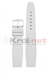 Pasek Hirsch Boxcalf S- biały, 18 mm do zegarków bez teleskopów