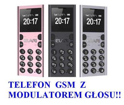 Szpiegowski/Bezpieczny Telefon GSM z Modulatorem/Zmieniaczem Głosu + Nagrywanie Rozmów Tel...