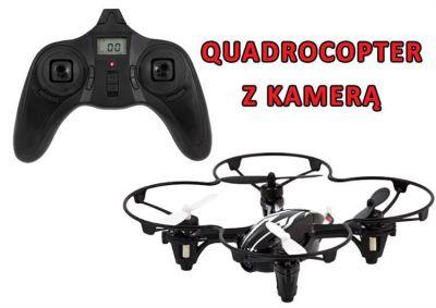Mały Dron/Quadrocopter z Kamerą + Zapis + Pilot do 100m.