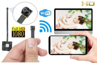 Szpiegowska Mini-Kamera HD/FULL HD (do ukrycia/zabudowy) WiFi/P2P (zasięg cały świat!) + Zapis...