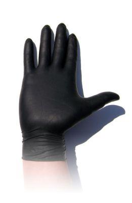 Rękawiczki nitrylowe bezpudrowe czarne glovec 100 szt./opak