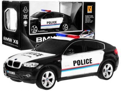autko BMW X6 Pojazd zdalnie sterowany POLICJA R/C 866-2404P Czarny