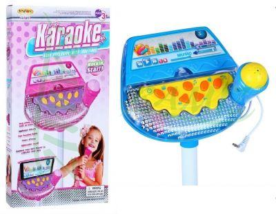 MIKROFON karaoke + statyw + kabel MP3 + melodyjki HK6011