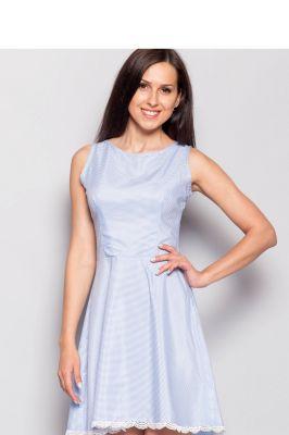 Sukienka Dziewczęca sukienka wykończona koronką MM1136 Sky Blue - Mira Mod