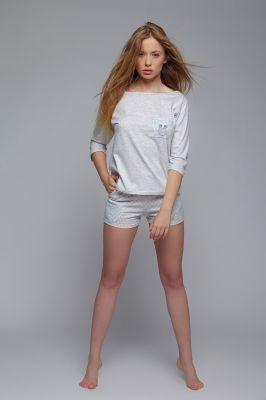 Piżama Damska Model Sowa Grey - Sensis