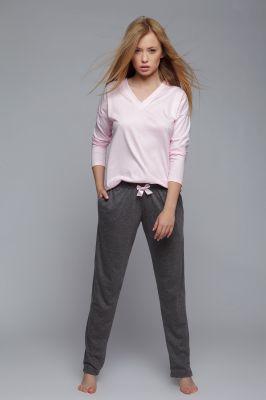 Piżama Damska Model Emma Pink/Grey - Sensis