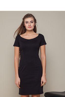 Sukienka Klasyczna sukienka o prostym kroju GR1417 Black - GrandUA