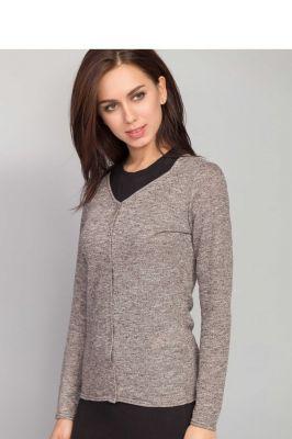 Sweter Bluzka wykonana z tkaniny MM2059 Melange Beige - Mira Mod