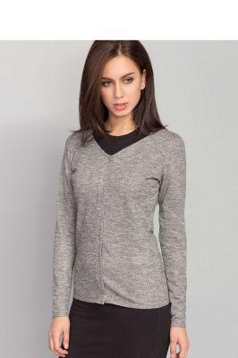 Sweter Bluzka wykonana z tkaniny MM2059 Melange Dark Grey - Mira Mod