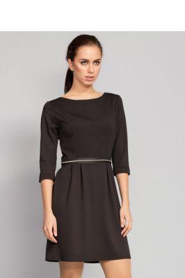 Sukienka wykonana z materiału o wysokiej rozciągliwości MM1070 Black - Mira Mod