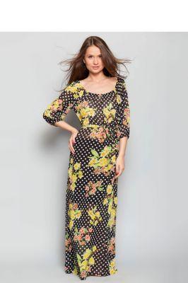 Sukienka Piękna, stylowa sukienka MM1045 Yellow - Mira Mod