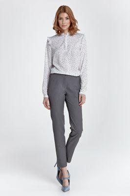 Eleganckie spodnie z rozcięciem SD28 Grey - Nife