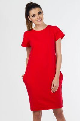 Sukienka dresowa D-021 Red - Viall
