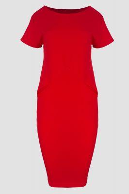 Sukienka dresowa D-041 Red - Viall
