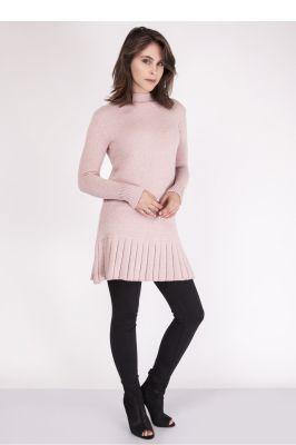 Sukienka Sweter SWE129 Pastel Pink - MKM