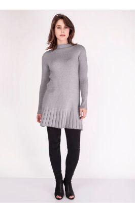 Sukienka Sweter SWE129 Gray - MKM