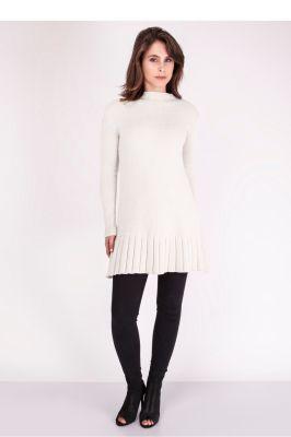 Sukienka Sweter SWE129 Ecru - MKM