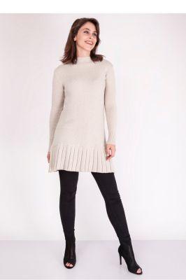 Sukienka Sweter SWE129 Beige - MKM