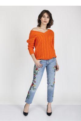 Sweter SWE079 Orange - MKM