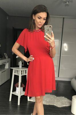 Sukienka Wizytowa Model 17801 Red - YourNewStyle