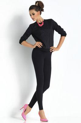 Legginsy Klasyczne Model Plush Adele Black - Ewlon Trendy Legs