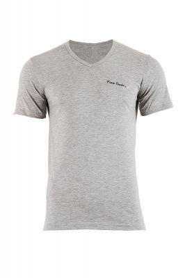 T-shirt Męski Model Luca Vneck Grey - Pierre Cardin