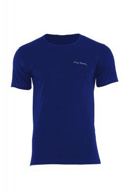 T-shirt Męski Model Arturo Rneck Navy - Pierre Cardin