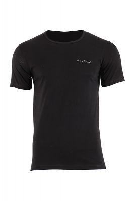 T-shirt Męski Model Arturo Rneck Black - Pierre Cardin
