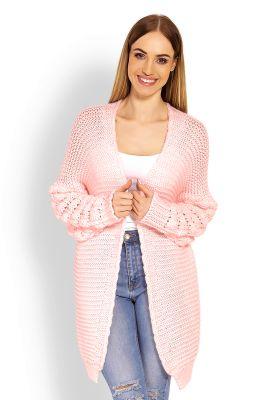 Sweter Kardigan Model 60003 Light Pink - PeeKaBoo