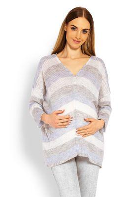 Sweter Ciążowy Model 30057C Sky Blue - PeeKaBoo