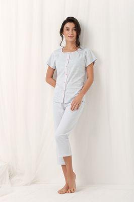 Piżama Damska Model Frances 554 Grey - Luna