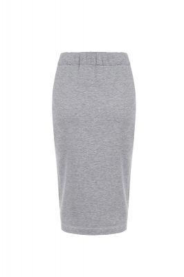 Spódnica basic ołówkowa midi 283A Grey - Bien Fashion