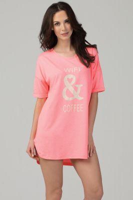Koszulka nocna Koszula Nocna Model SAL-ND-2019 Pink - Rossli