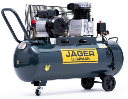 JAGER GERMAN SPRĘŻARKA POWIETRZA TŁOKOWA KOMPRESOR TŁOKOWY OLEJOWY 100L 8BAR 350l/Min 2.2 kW 230V Mo