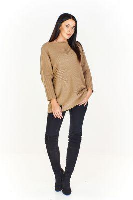 Sweter oversize z wytłaczanym wzorem