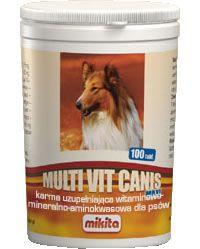 MIKITA Multi Vit Canis Maxi 100tab. Karma uzupełniająca witaminowo-mineralno-aminokwasowa dla psów.