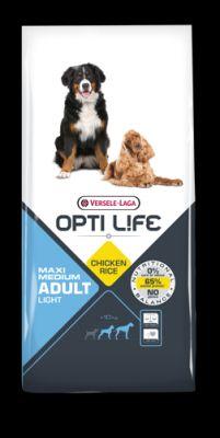 Versele Laga Opti Life Adult Medium & Maxi Light - karma dla psów otyłych z kurczakiem 12,5 kg