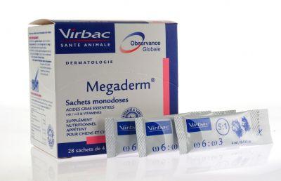 Virbac Megaderm Monodose - pomaga odzyskać zdrową skórę 4 ml 28 szt. dla psów i kotów poniżej 10 kg