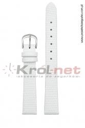 Pasek TK033B/6 - biały, imitacja skóry jaszczurki