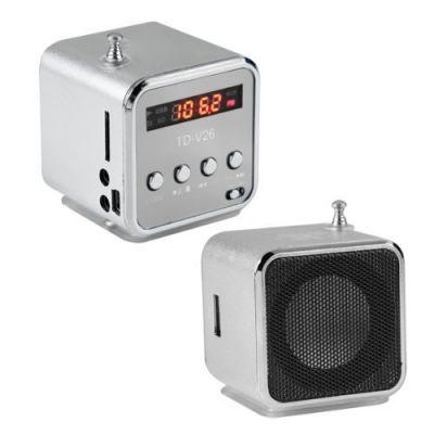 Mini Głośnik + Zegar + Radio FM + Odtwarzacz MP3 + Port USB...