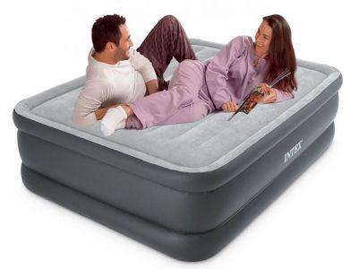 MATERAC DMUCHANY łóżko 203x152 cm Z POMPKĄ INTEX 64140